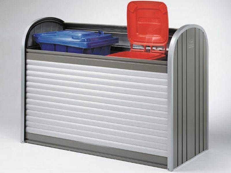biohort StoreMax 160 als Mülltonnenbox
