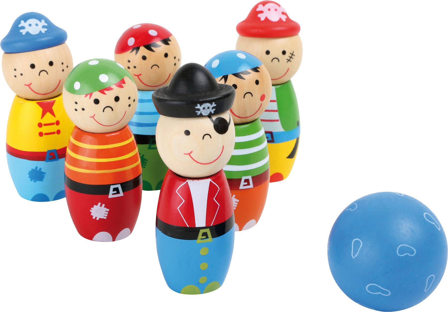 Kegelspiel Piraten aus Holz