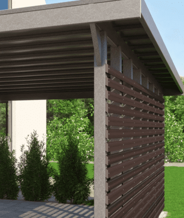 Megawood Carportverkleidung Rhombusprofile