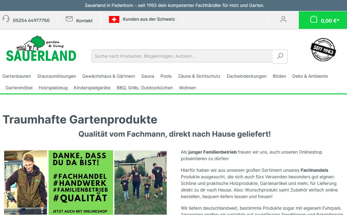 Vorschau Onlineshop www.deintraumgartenshop.de