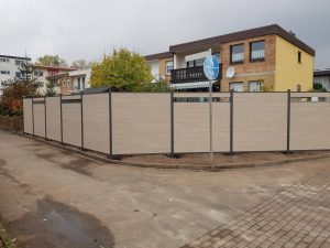 Größere Grundstücksumzäunung WPC, außen