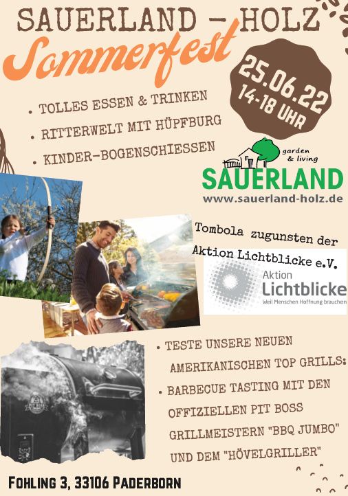 Sauerland Sommerfest 2022 – großes BBQ Event mit Musik und Attraktionen für Kinder